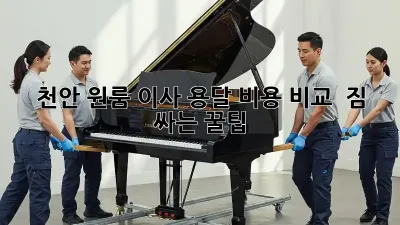 천안 원룸 이사, 용달 비용 비교 & 짐 싸는 꿀팁!
